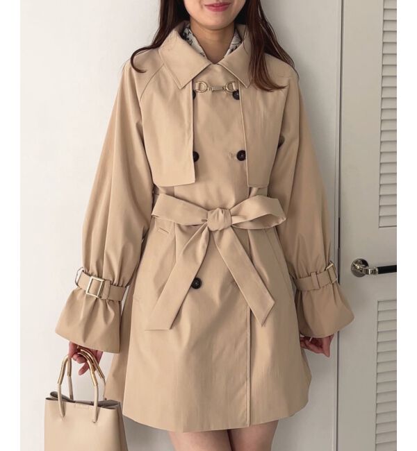 MAJESTICLEGON「ビット付ミディトレンチコート」|トレンチコート|