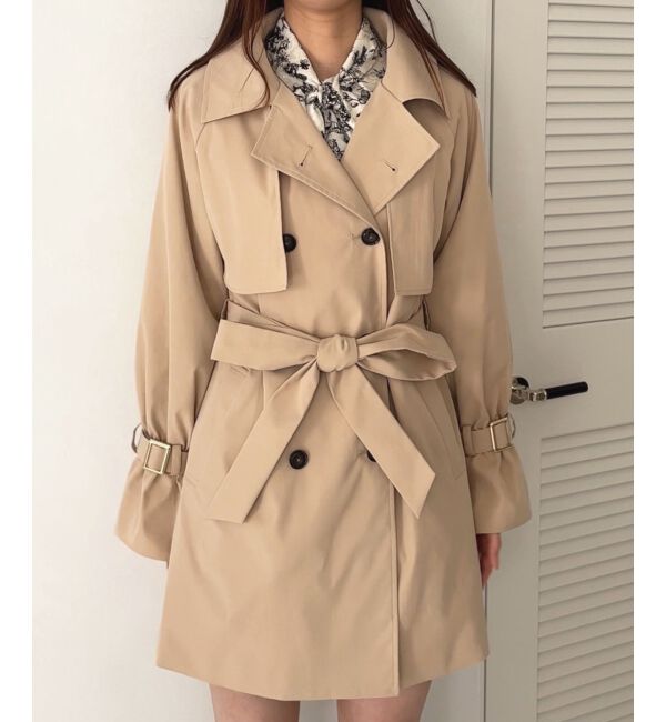 MAJESTICLEGON「ビット付ミディトレンチコート」|トレンチコート|