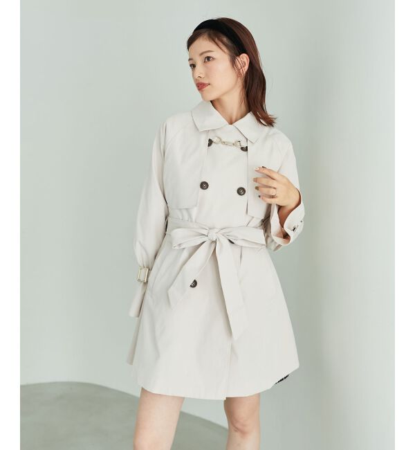 MAJESTICLEGON「ビット付ミディトレンチコート」|トレンチコート|