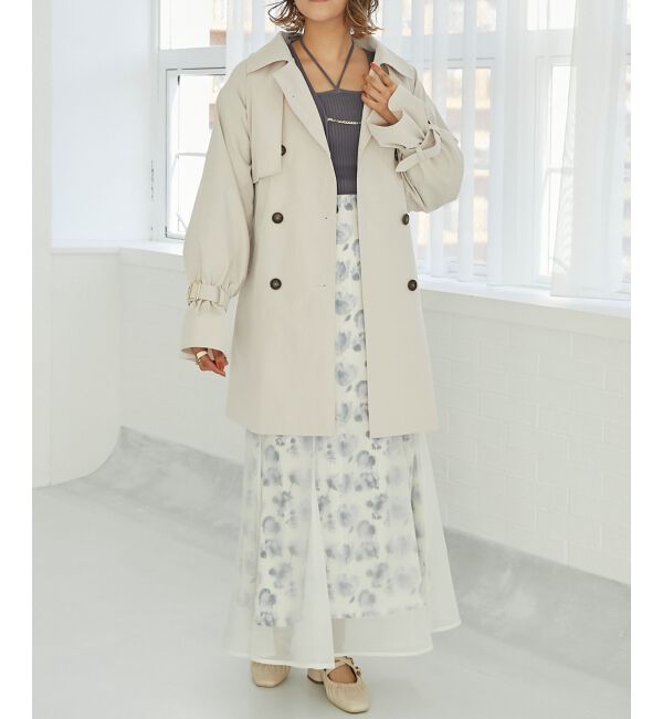 MAJESTICLEGON「ビット付ミディトレンチコート」|トレンチコート|