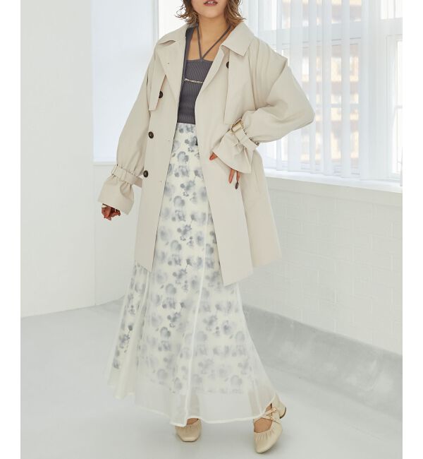 MAJESTICLEGON「ビット付ミディトレンチコート」|トレンチコート|