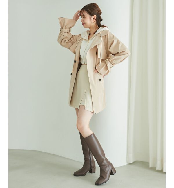 MAJESTICLEGON「ビット付ミディトレンチコート」|トレンチコート|