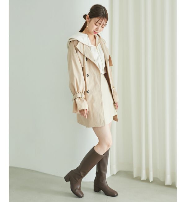 MAJESTICLEGON「ビット付ミディトレンチコート」|トレンチコート|