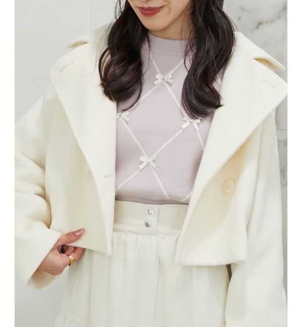 MAJESTICLEGON「プチリボンビジューニット」|ニット・セーター|