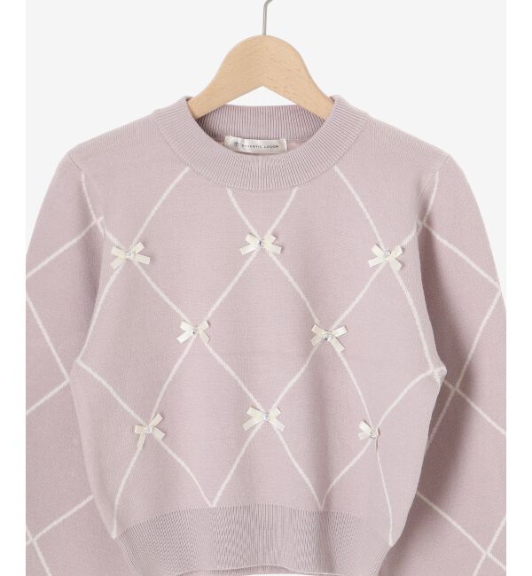 MAJESTICLEGON「プチリボンビジューニット」|ニット・セーター|