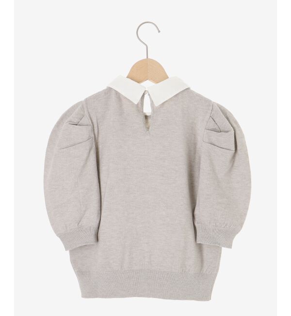  「2way襟付きビジューニット」|ニット・セーター|