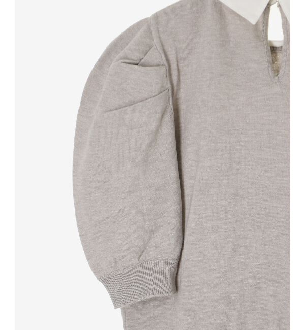  「2way襟付きビジューニット」|ニット・セーター|