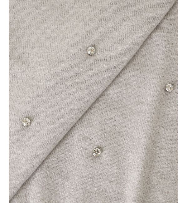  「2way襟付きビジューニット」|ニット・セーター|