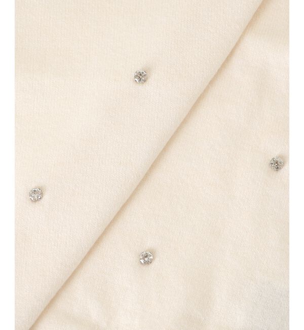  「2way襟付きビジューニット」|ニット・セーター|