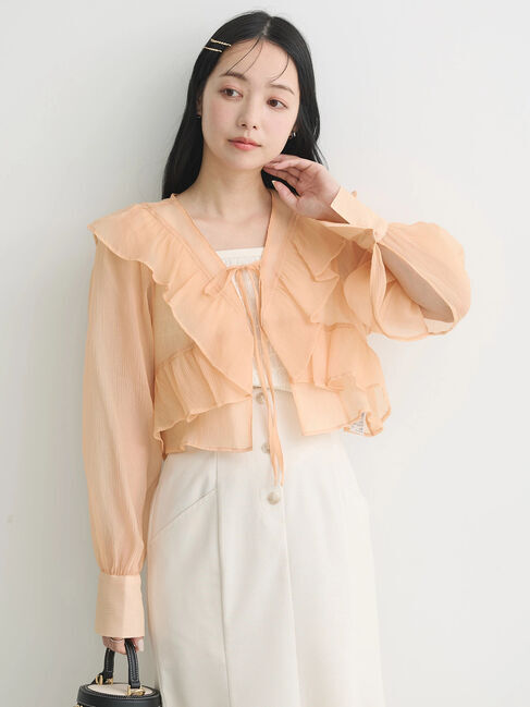 earth music&ecology「フリルシアーブラウス」|シャツ・ブラウス|