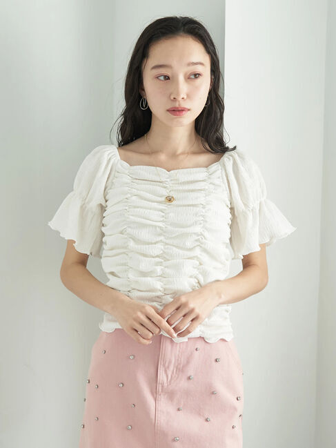 earth music&ecology「カットシャーリングプルオーバー」|Tシャツ・カットソー|White