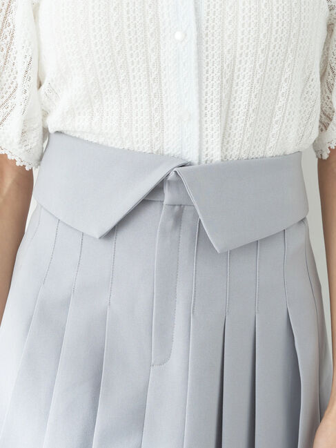 earth music&ecology「折り返しプリーツスカート」|スカート|