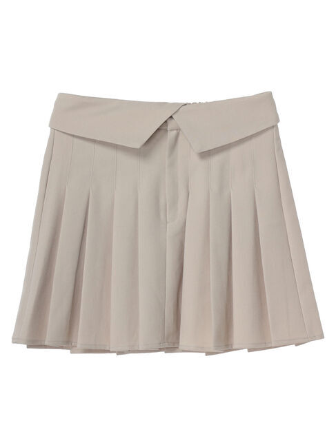 earth music&ecology「折り返しプリーツスカート」|スカート|