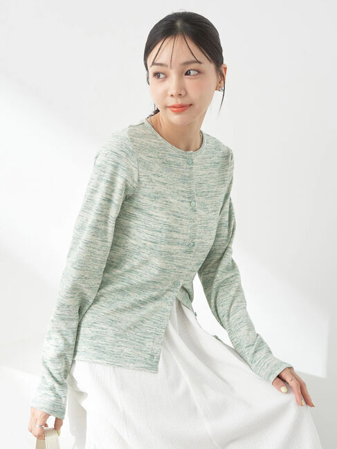 earth music&ecology「メランジリブカーディガン」|カーディガン|