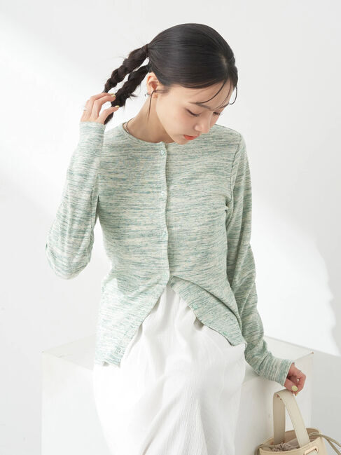 earth music&ecology「メランジリブカーディガン」|カーディガン|