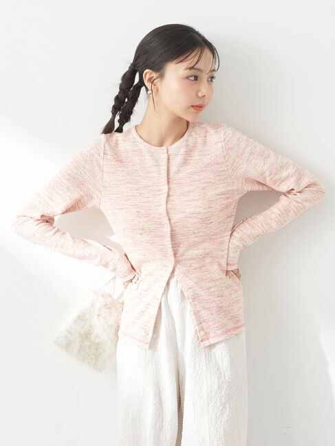 earth music&ecology「メランジリブカーディガン」|カーディガン|