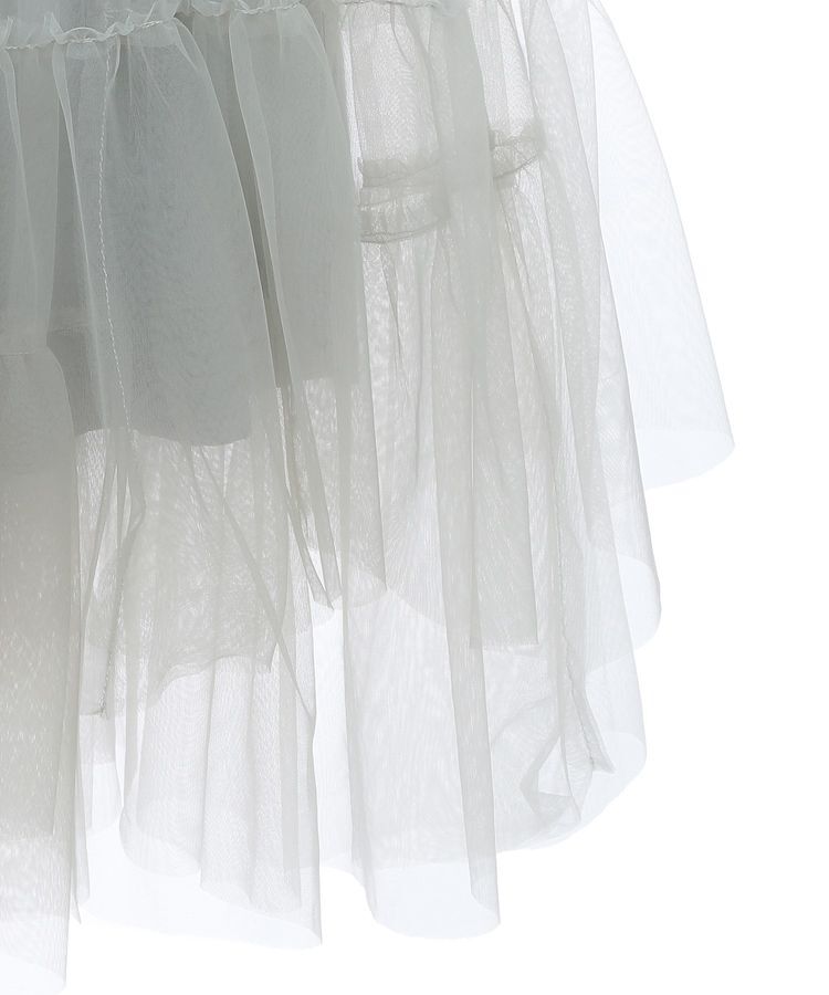 earth music&ecology「イレギュラーヘム段々チュールスカート」|フレア|