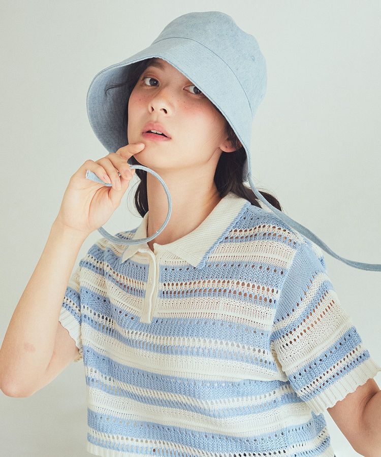 earth music&ecology「アソートボンネットハット」|その他|Light indigo