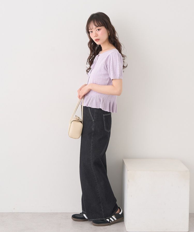 earth music&ecology「フロントタックデニムパンツ」|デニム|