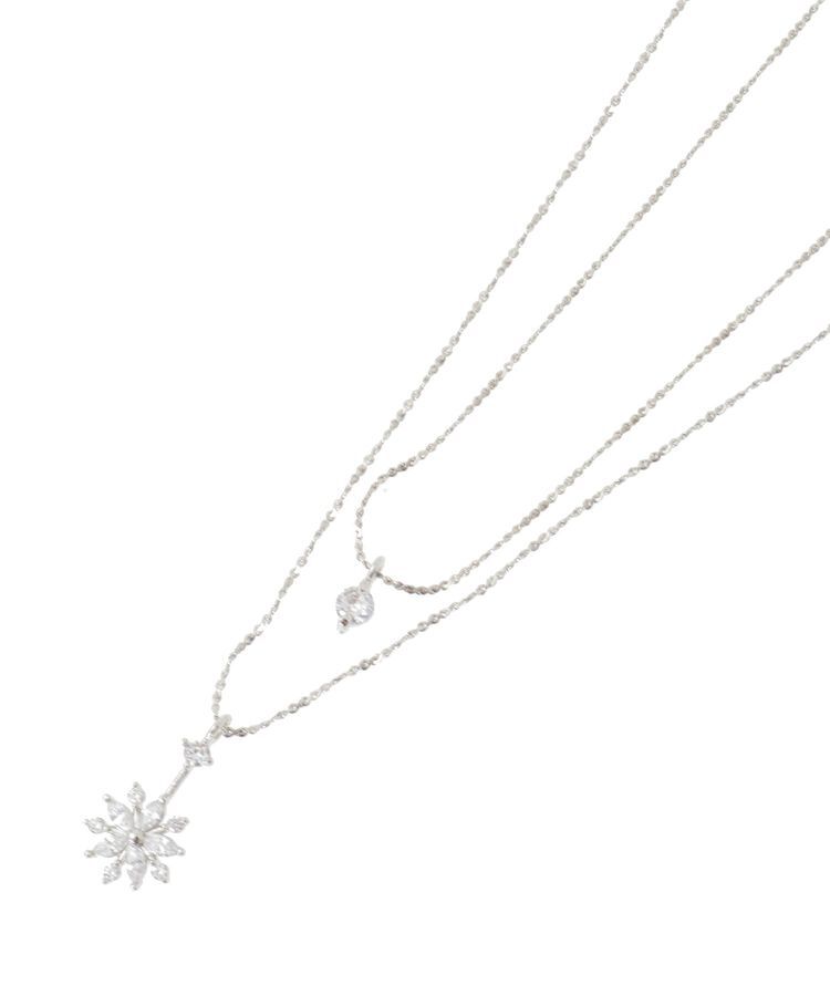 earth music&ecology「SET2点スノーモチーフネックレス+ワントップネックレス」|ネックレス|