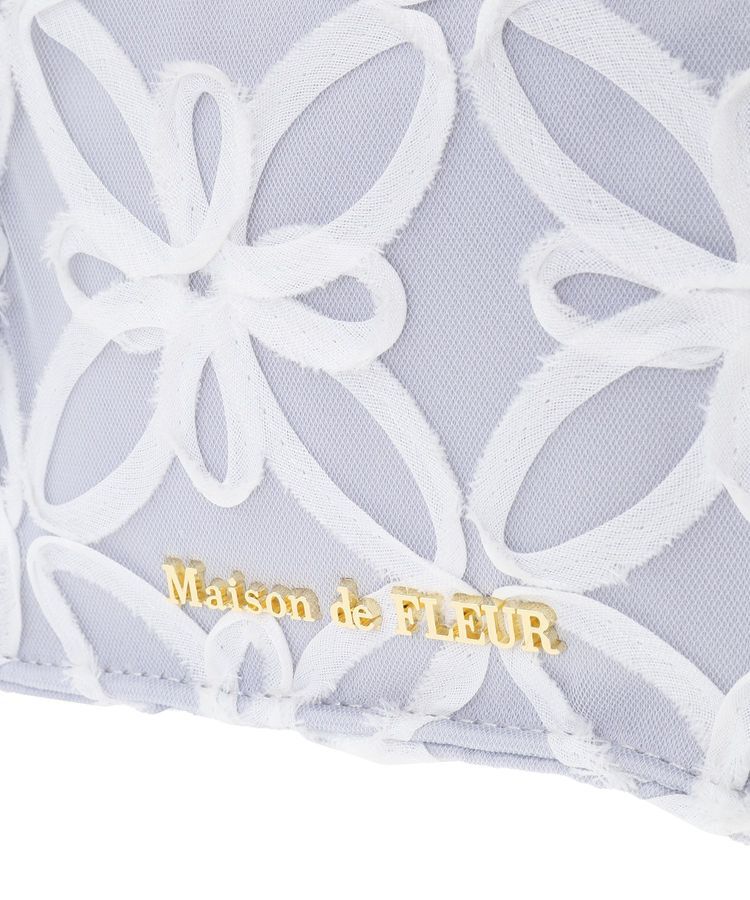 Maison de FLEUR「チュールフラワーフリルミニショルダートートバッグ」|トートバッグ|