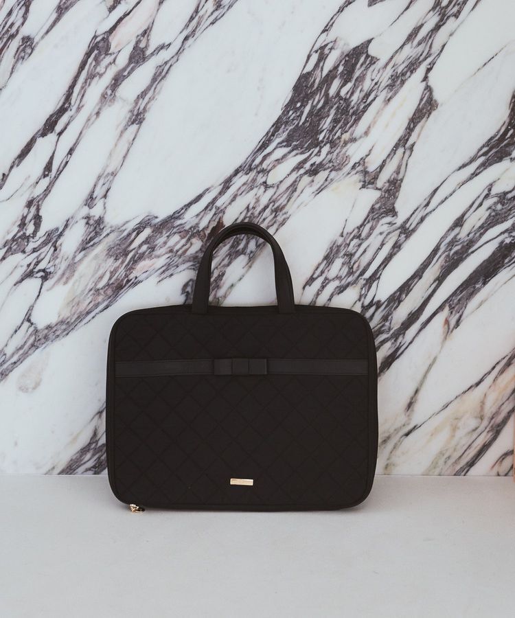 Maison de FLEUR「オペラリボンキルトPCケース」|その他|ブラック