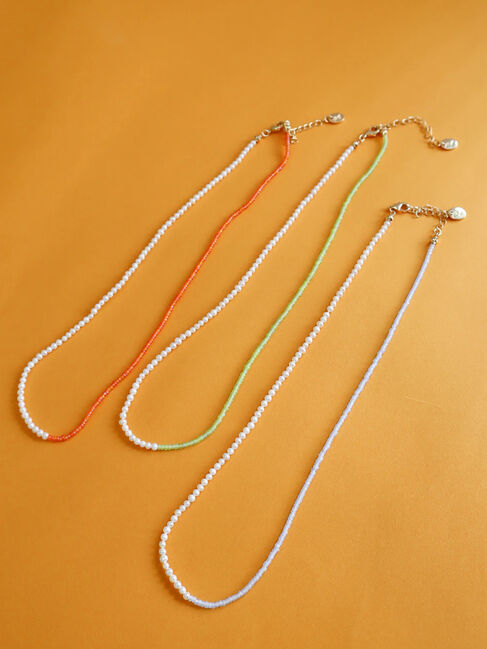  「淡水パール&times;ビーズショートネックレス」|ネックレス|