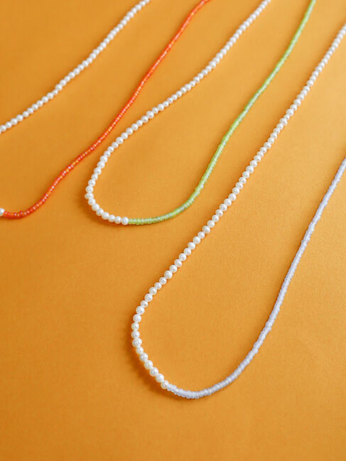  「淡水パール&times;ビーズショートネックレス」|ネックレス|