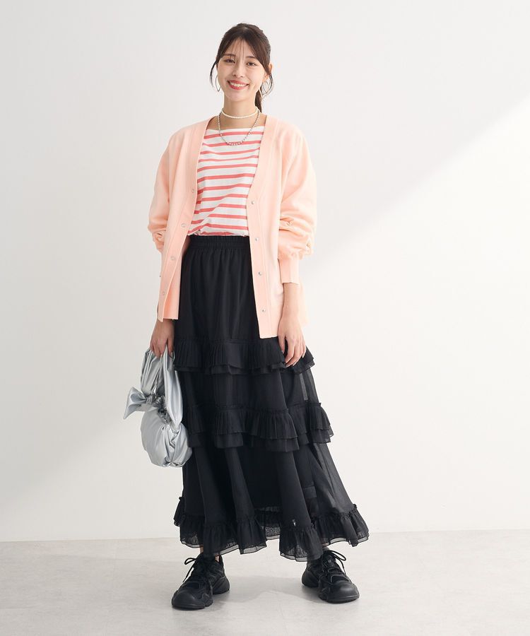 Green Parks「・ELENCARE DUE プリーツフリルシアースカート」|フレア|