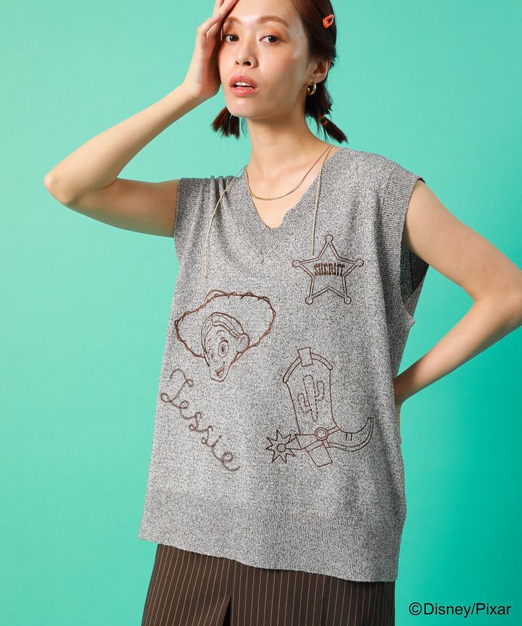 Green Parks「TOY STORY / 刺繍Vネックニットベスト」|ベスト・ジレ|