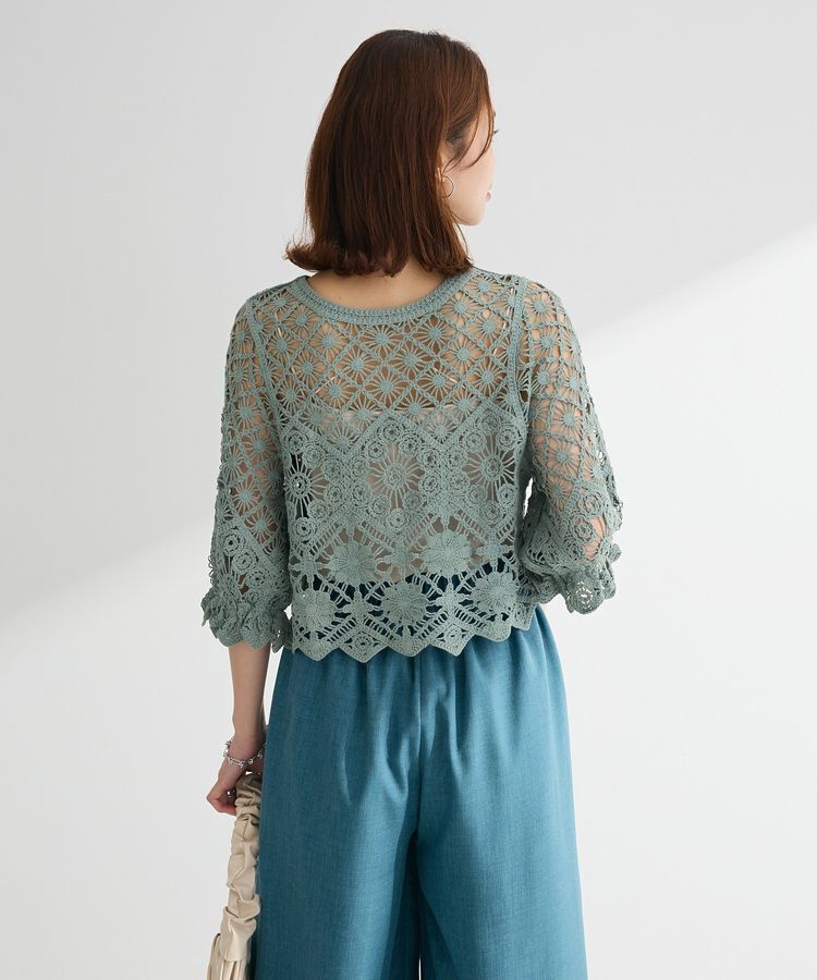 Green Parks「・SUGAR SPOON 2wayクロシェカーディガン」|カーディガン|