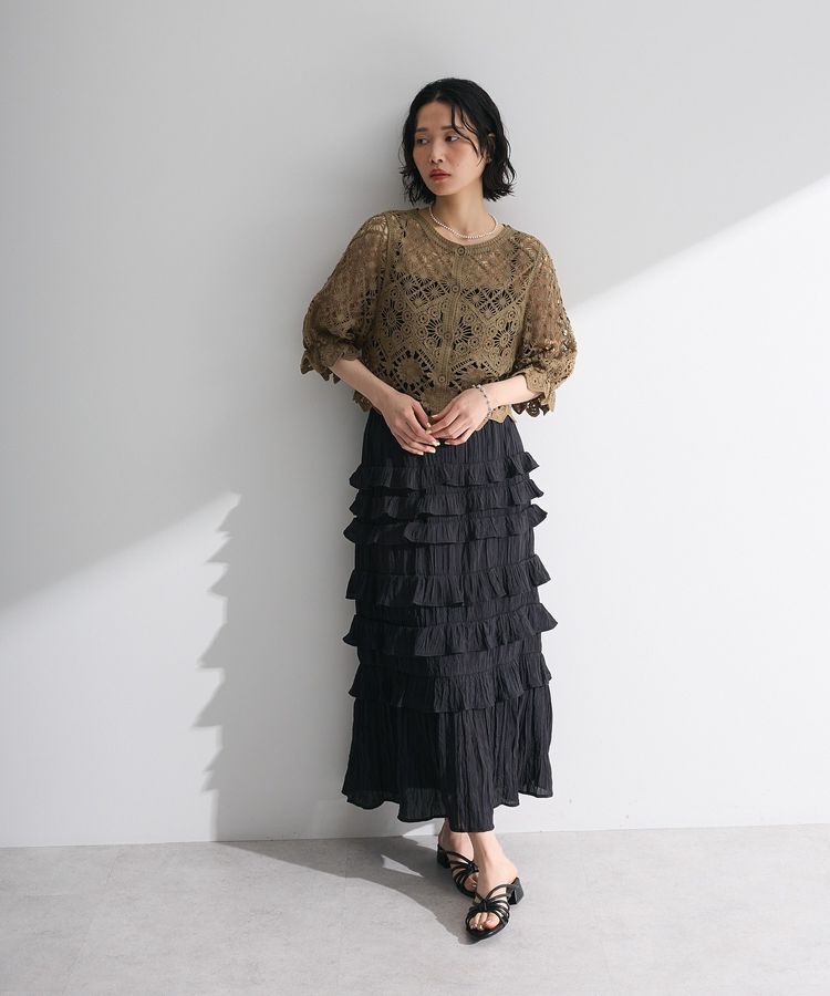 Green Parks「・SUGAR SPOON 2wayクロシェカーディガン」|カーディガン|