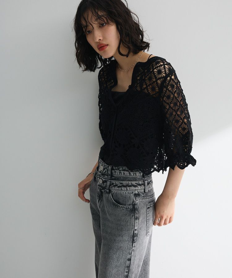 Green Parks「・SUGAR SPOON 2wayクロシェカーディガン」|カーディガン|