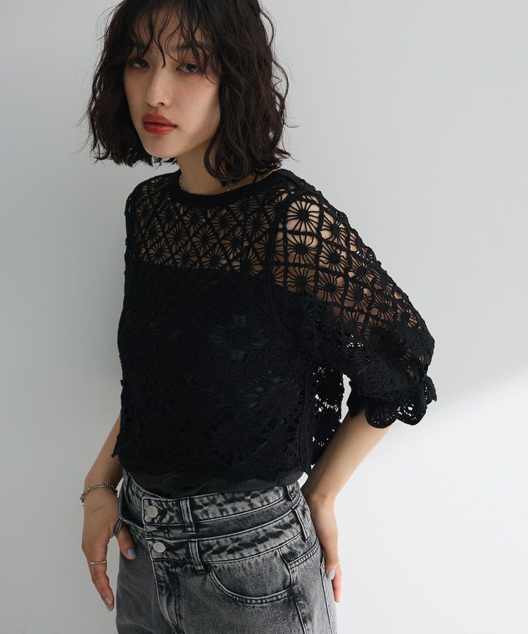 Green Parks「・SUGAR SPOON 2wayクロシェカーディガン」|カーディガン|