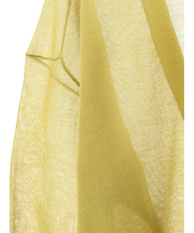 YECCA VECCA「シアーニットミドル丈カーディガン」|カーディガン|