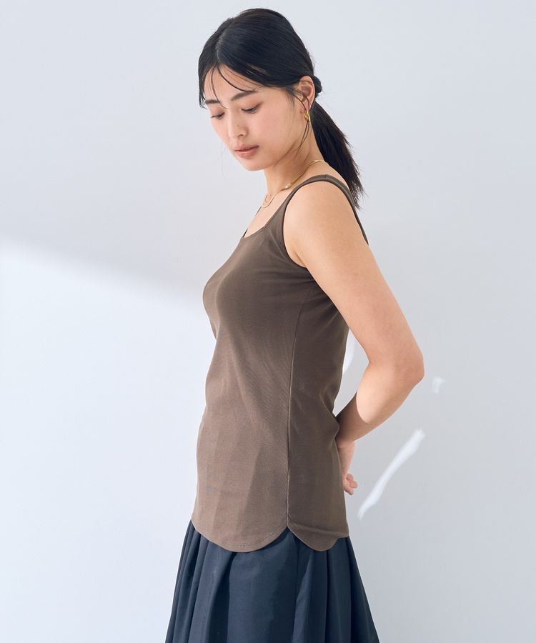 YECCA VECCA「2wayスクエアリブタンクトップ」|インナー|