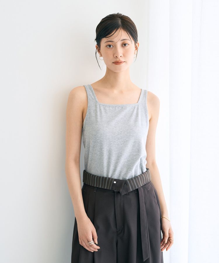 YECCA VECCA「2wayスクエアリブタンクトップ」|インナー|