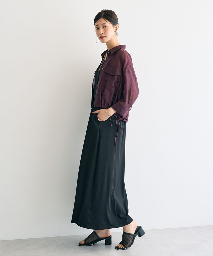 YECCA VECCA「【2点SET】シアーシャツ&times;Aラインキャミワンピース」|ワンピース|