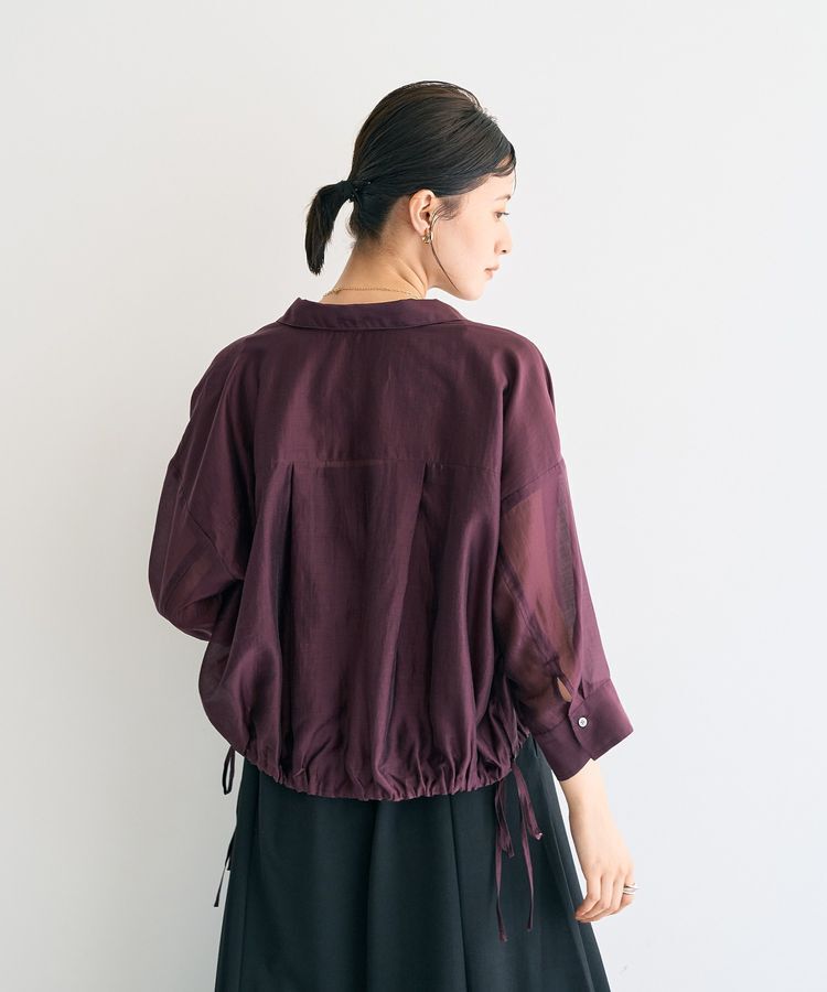 YECCA VECCA「【2点SET】シアーシャツ&times;Aラインキャミワンピース」|ワンピース|