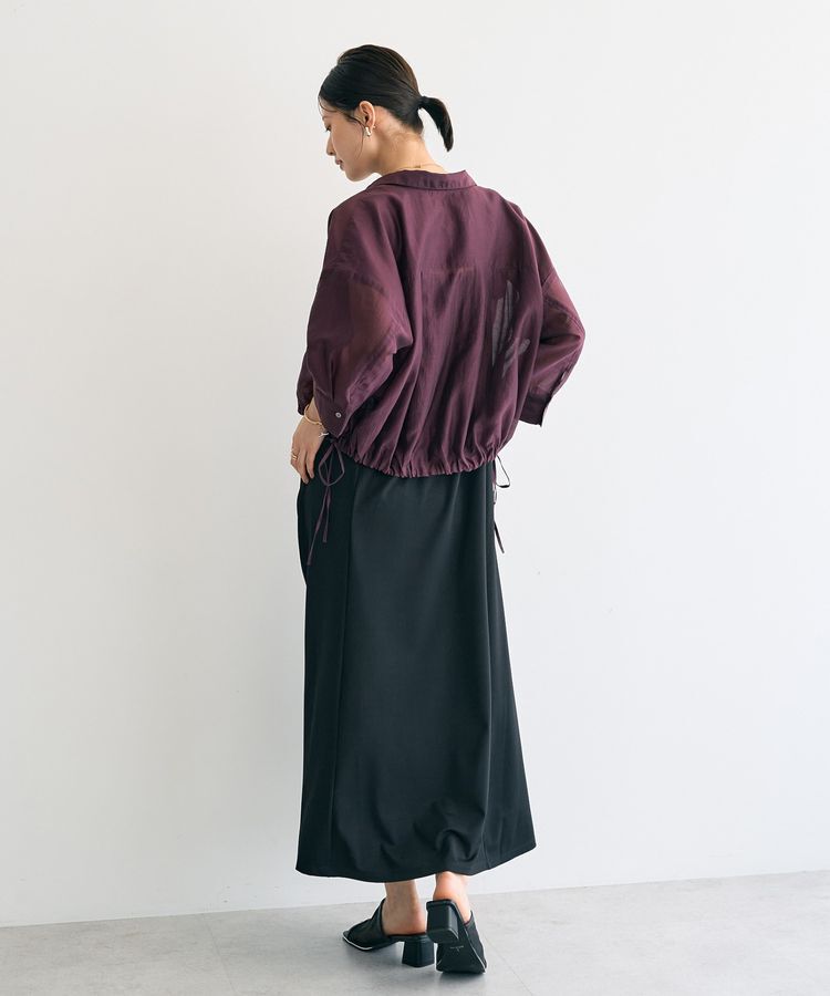 YECCA VECCA「【2点SET】シアーシャツ&times;Aラインキャミワンピース」|ワンピース|