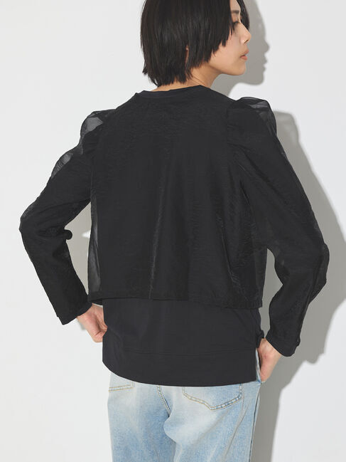 GARAGE OF GOOD CLOTHING「リボン付きパフスリーブブラウス」|シャツ・ブラウス|