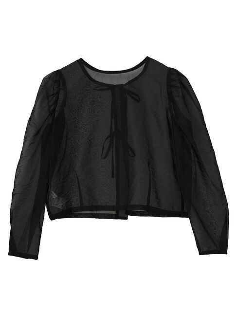 GARAGE OF GOOD CLOTHING「リボン付きパフスリーブブラウス」|シャツ・ブラウス|