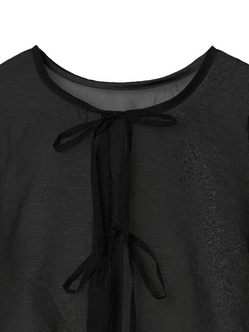 GARAGE OF GOOD CLOTHING「リボン付きパフスリーブブラウス」|シャツ・ブラウス|