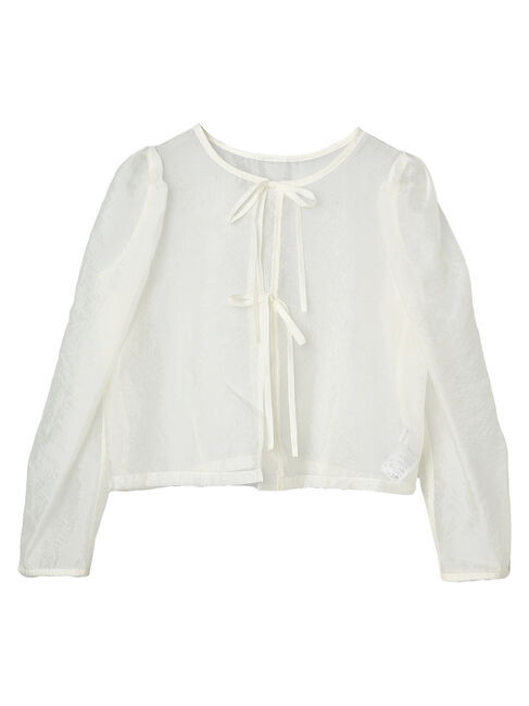 GARAGE OF GOOD CLOTHING「リボン付きパフスリーブブラウス」|シャツ・ブラウス|