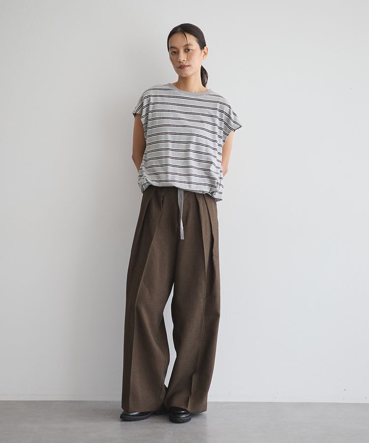 GARAGE OF GOOD CLOTHING「【日本製】ミックスヤーン２タックワイドパンツ」|その他|