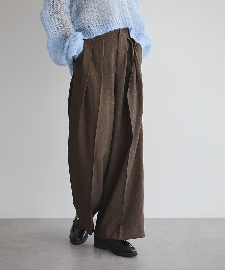 GARAGE OF GOOD CLOTHING「【日本製】ミックスヤーン２タックワイドパンツ」|その他|