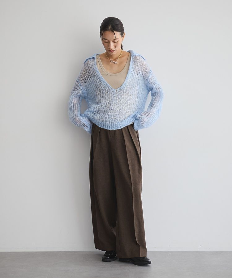 GARAGE OF GOOD CLOTHING「【日本製】ミックスヤーン２タックワイドパンツ」|その他|