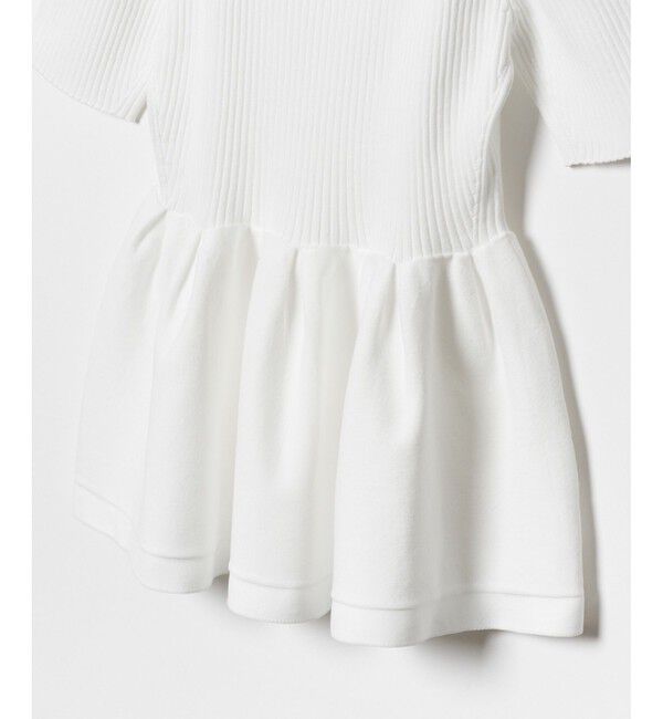 LOULOU WILLOUGHBY「【LOULOU WILLOUGHBY】衿ビーズペプラムプルオーバー」|ニット・セーター|