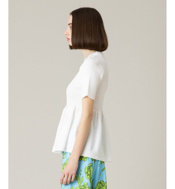 LOULOU WILLOUGHBY「【LOULOU WILLOUGHBY】衿ビーズペプラムプルオーバー」|ニット・セーター|