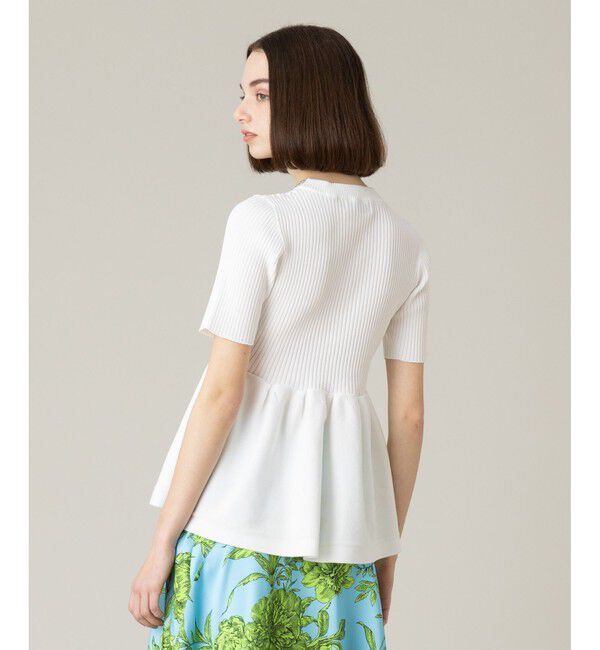 LOULOU WILLOUGHBY「【LOULOU WILLOUGHBY】衿ビーズペプラムプルオーバー」|ニット・セーター|